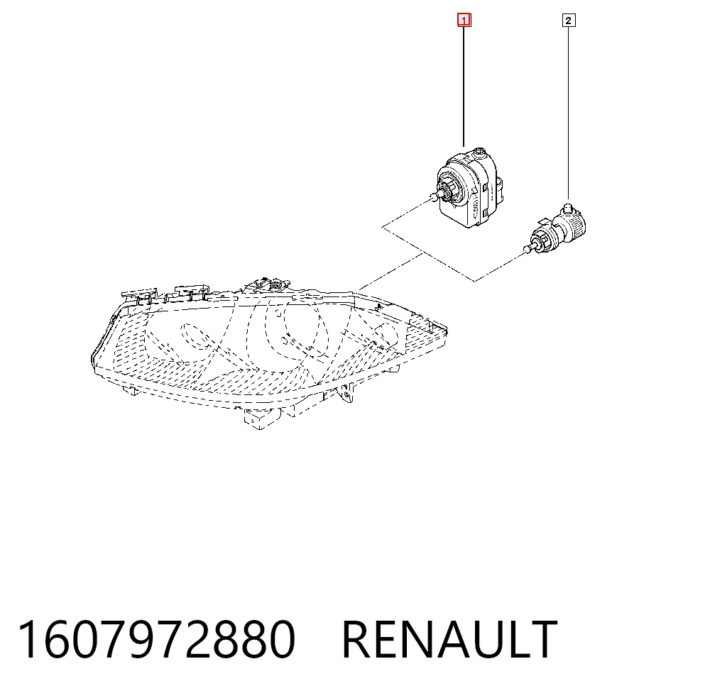 Corrector de faros 1607972880 RENAULT