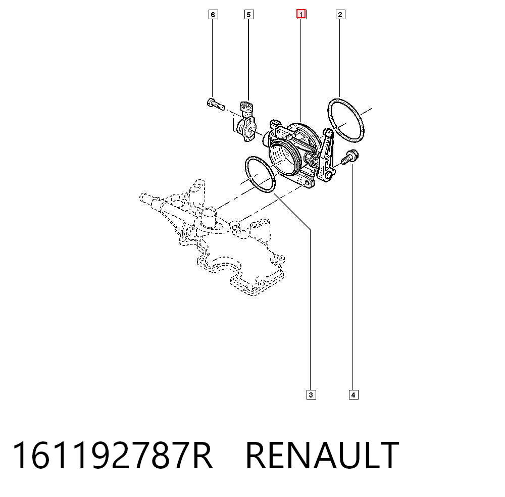 161192787R Renault (RVI) Mariposa de admisión