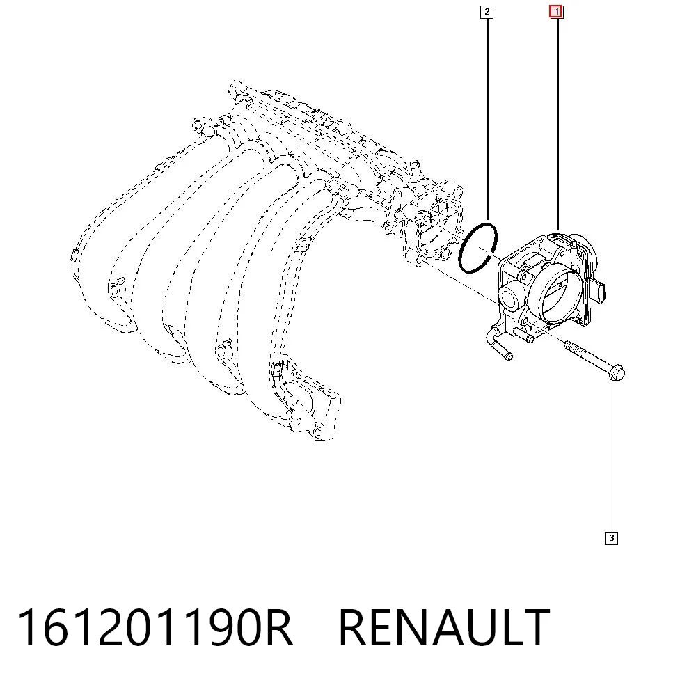 Cuerpo de aceleración completo 161201190R RENAULT