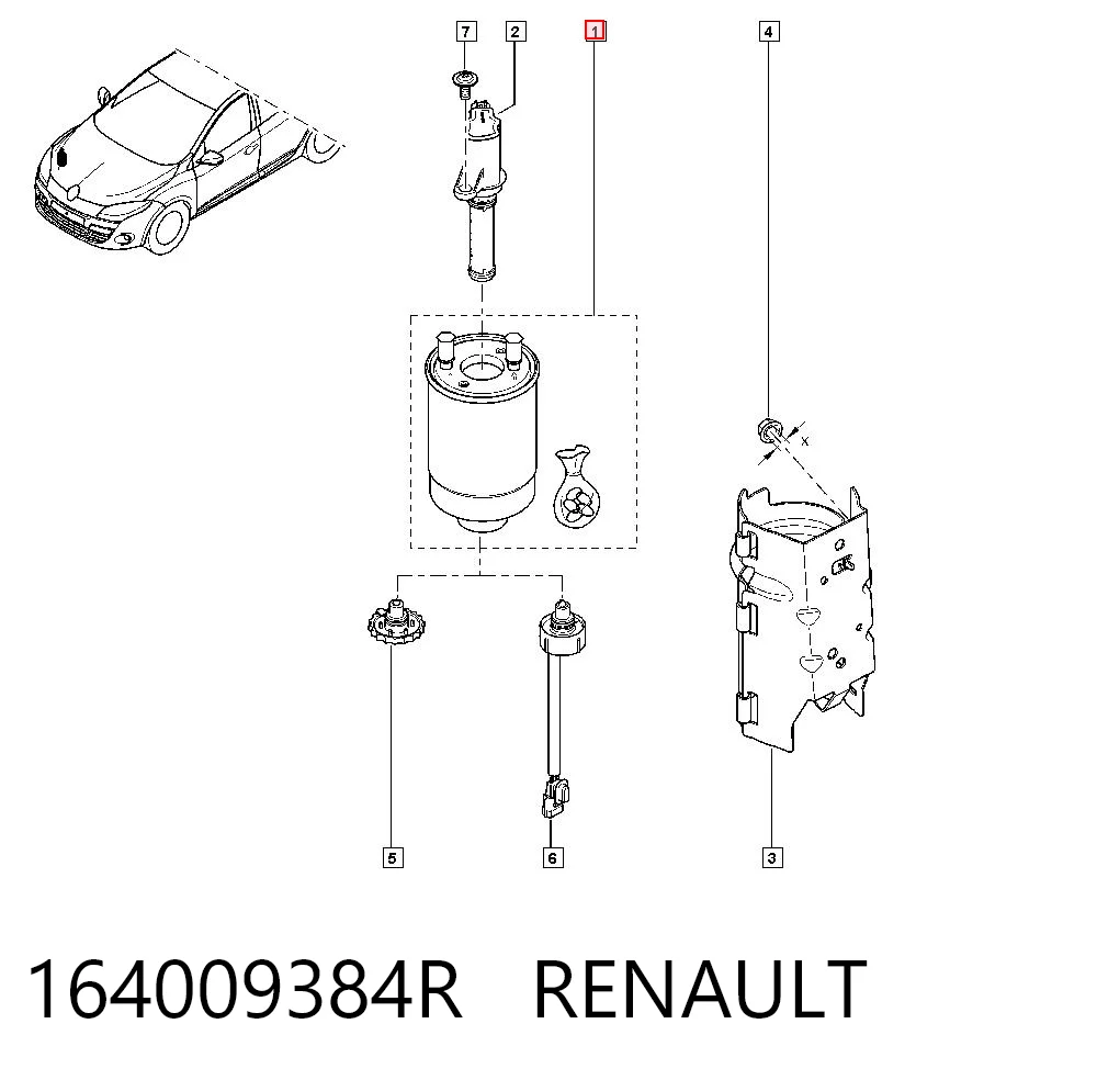 Filtro de gasoil para Renault Fluence  (L3)