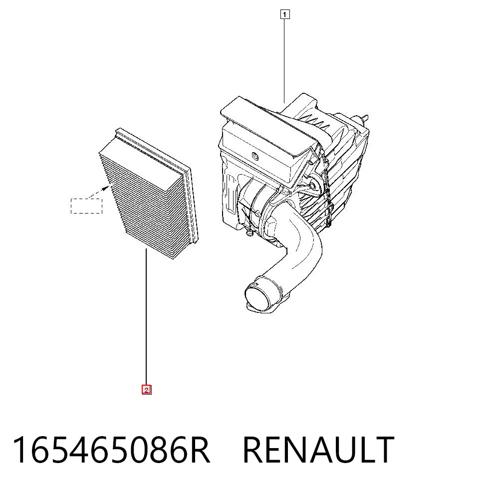 Filtro de aire coche Renault Kangoo II (FW0)