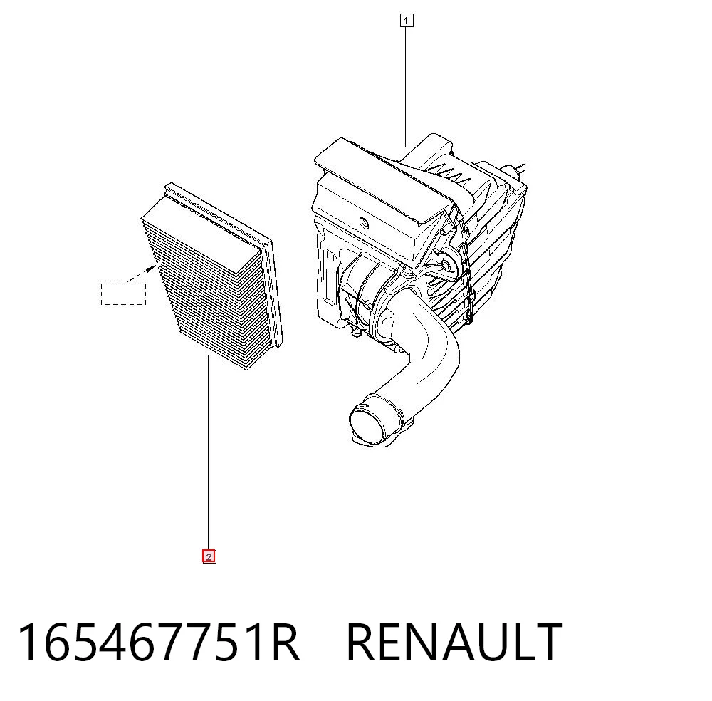 Filtro de aire para Renault Kangoo FW0