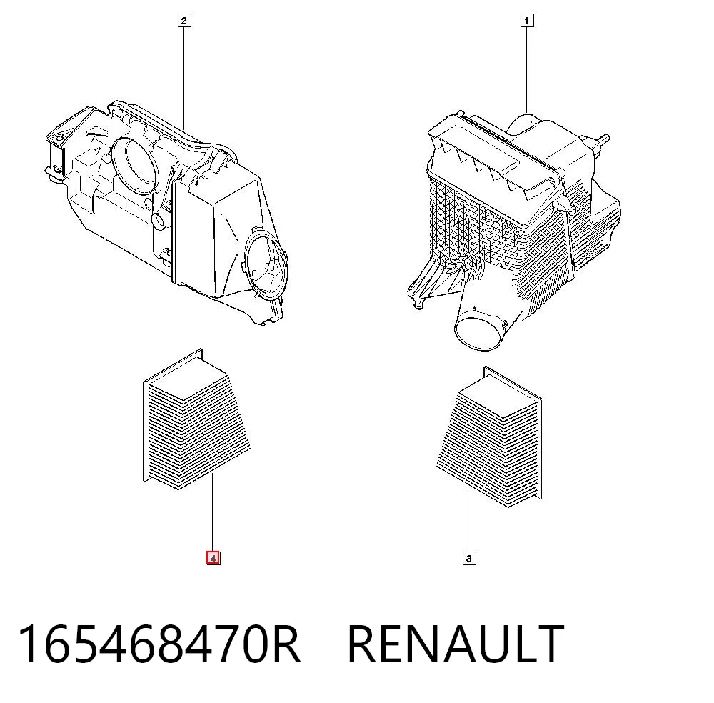 Filtro de aire coche Renault Scenic II (JM0, JM1)