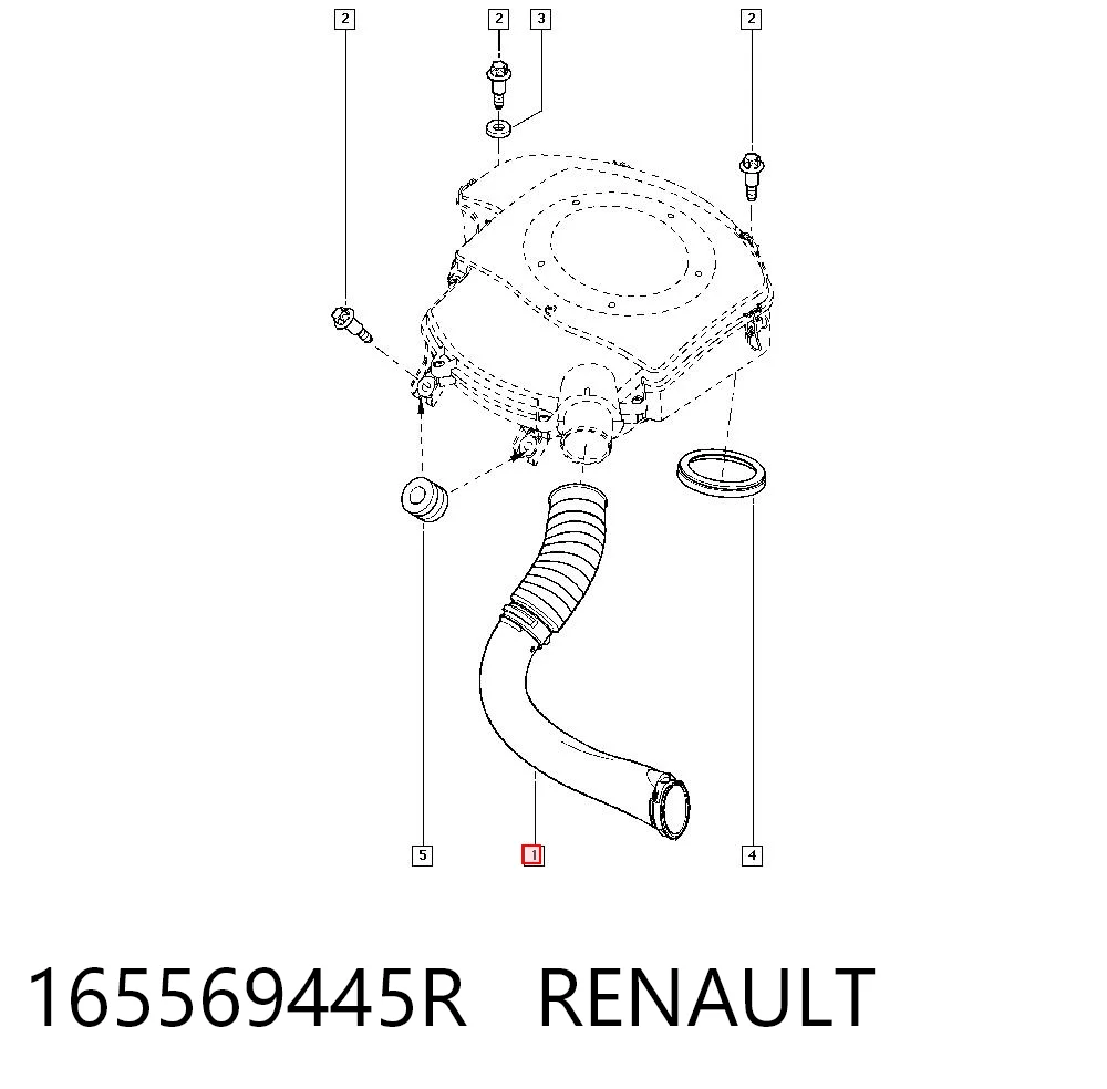 Entrada del filtro de aire 165569445R RENAULT
