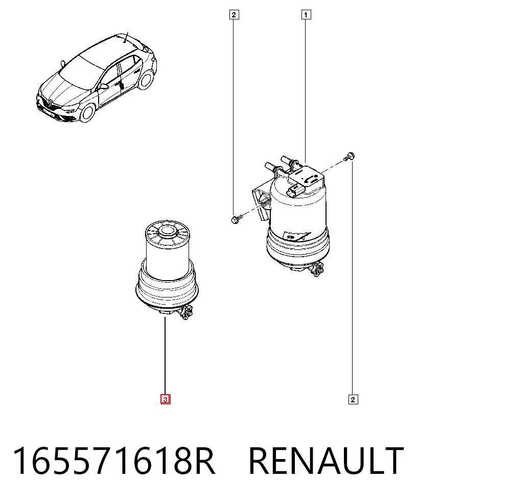 165571618R Renault (RVI) Filtro de gasolina