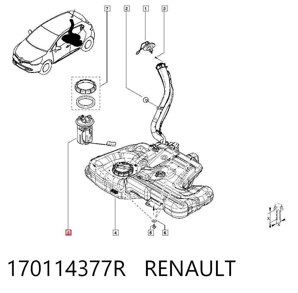  Bomba de gasolina Renault Clio 4