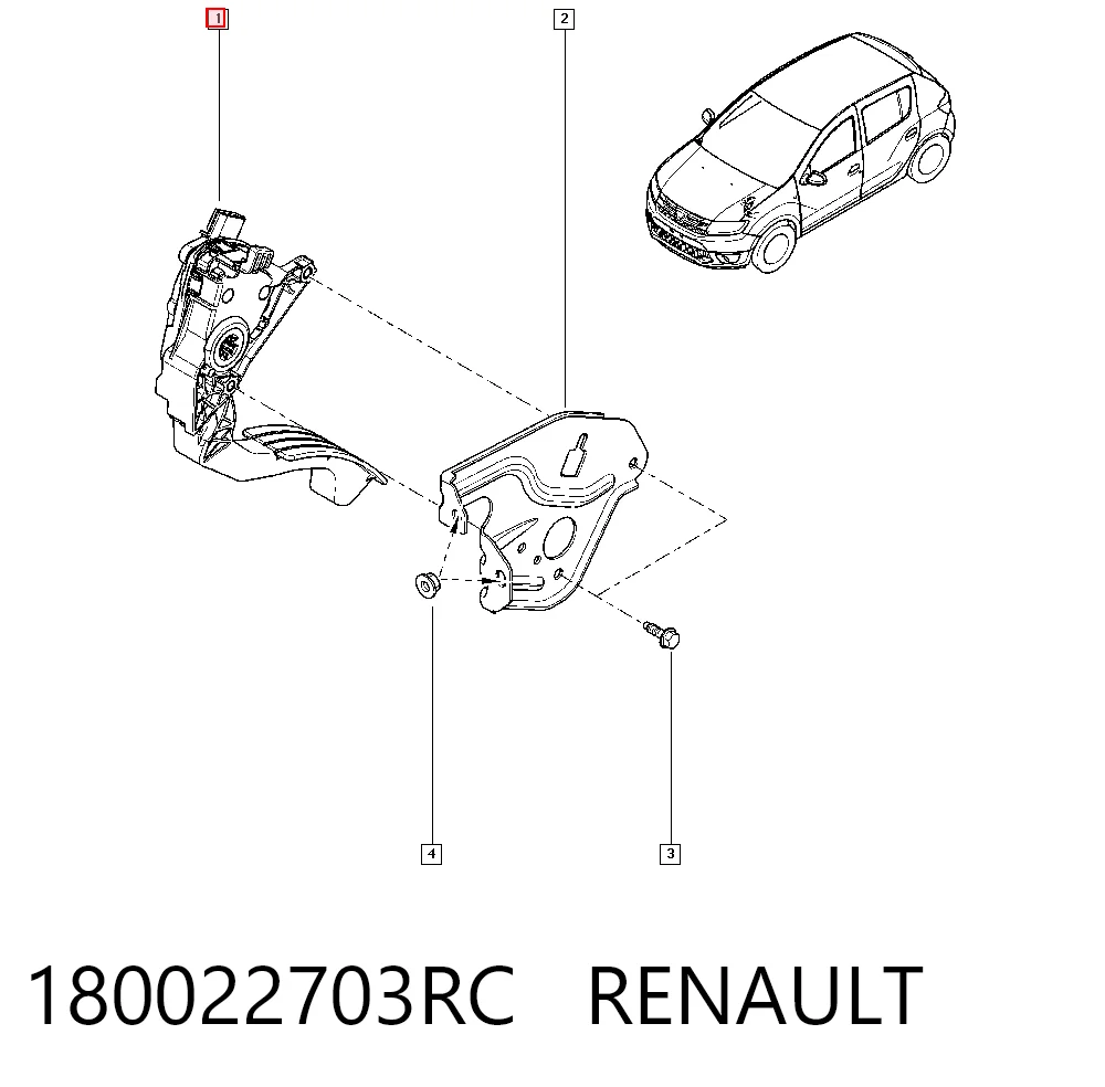 Potenciómetro pedal acelerador Renault DUSTER I SUV (HS) (2010 - 2026) precio, desde 31,94 EUR
