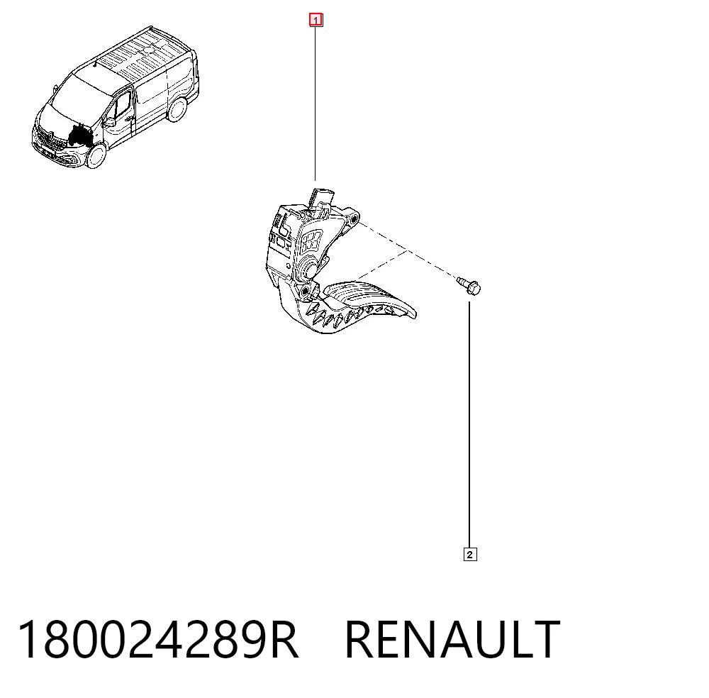 Pedal de aceleracion para Renault Trafic III EG