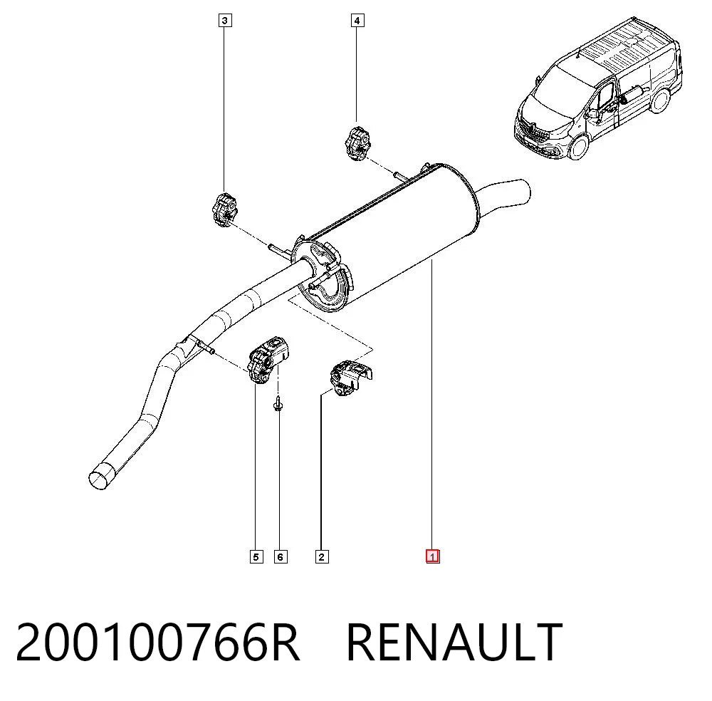 Comprar Silenciador trasero Renault Trafic III EG a bajo precio