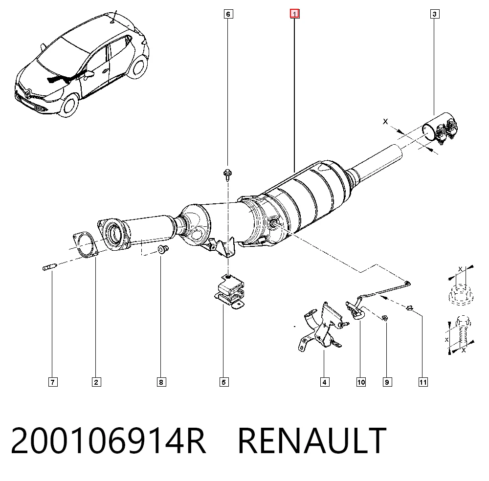 Filtro de partículas diésel 200106914R RENAULT