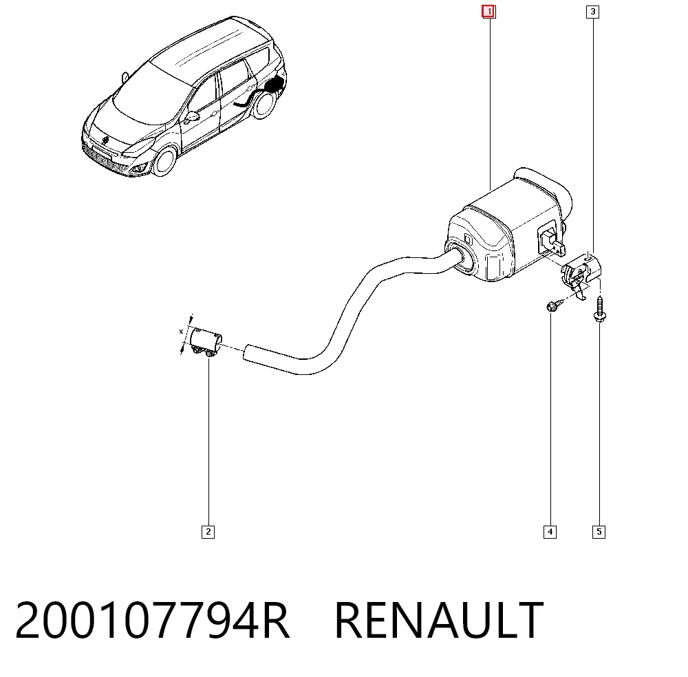 Silencioso trasero para Renault Scenic III (JZ0, JZ1)