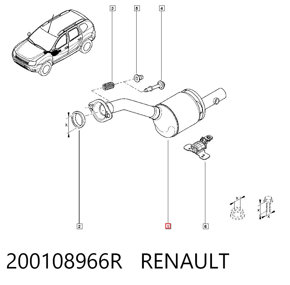 Convertidor catalítico Renault DUSTER II (HM)