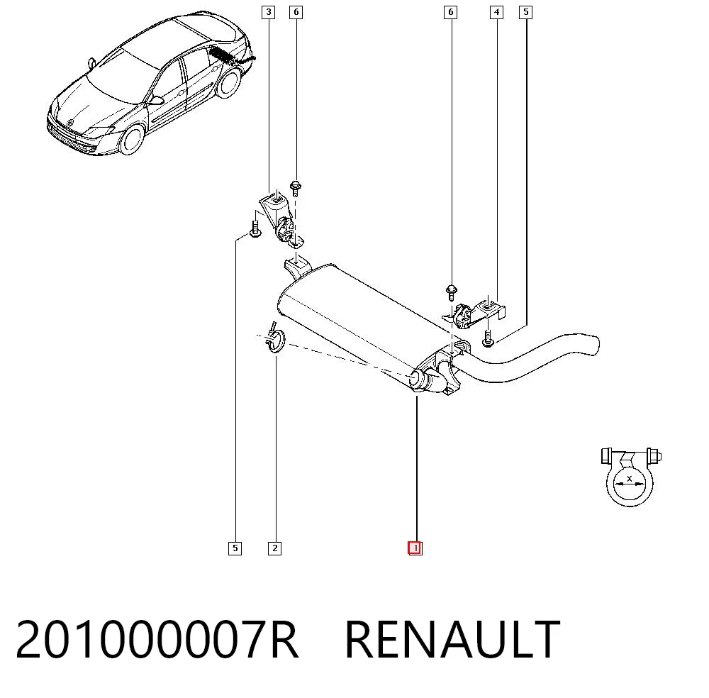 Comprar Silenciador trasero Renault Laguna III BT0, BT1 a bajo precio