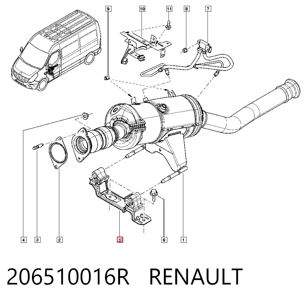93168500 Peugeot/Citroen Soporte del tubo de escape