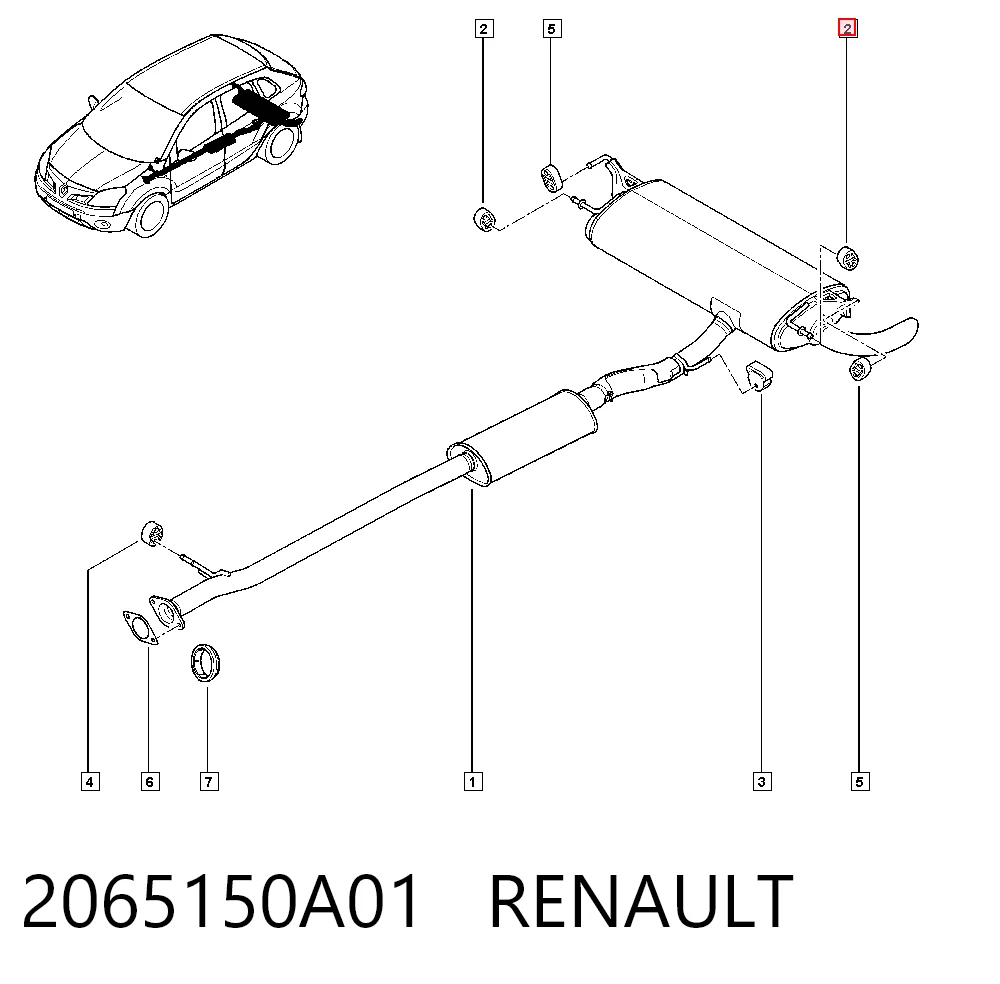 Soporte escape para Toyota Hiace H1, H2