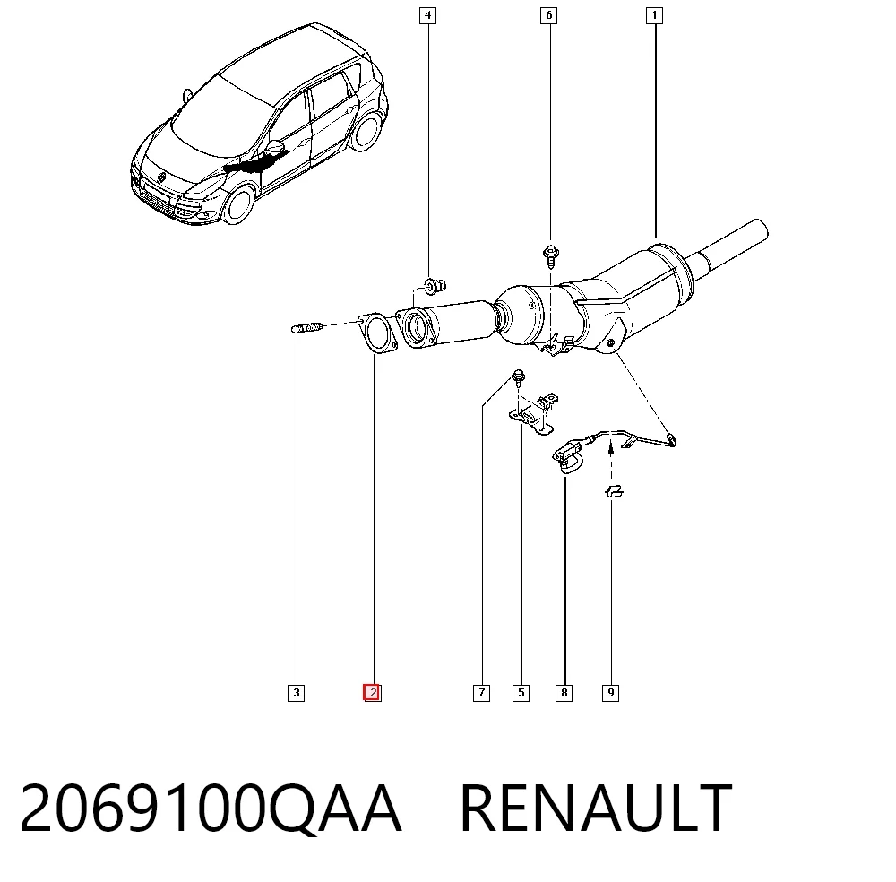 Precio del repuesto Junta de tubo de escape silenciador A  hatchback