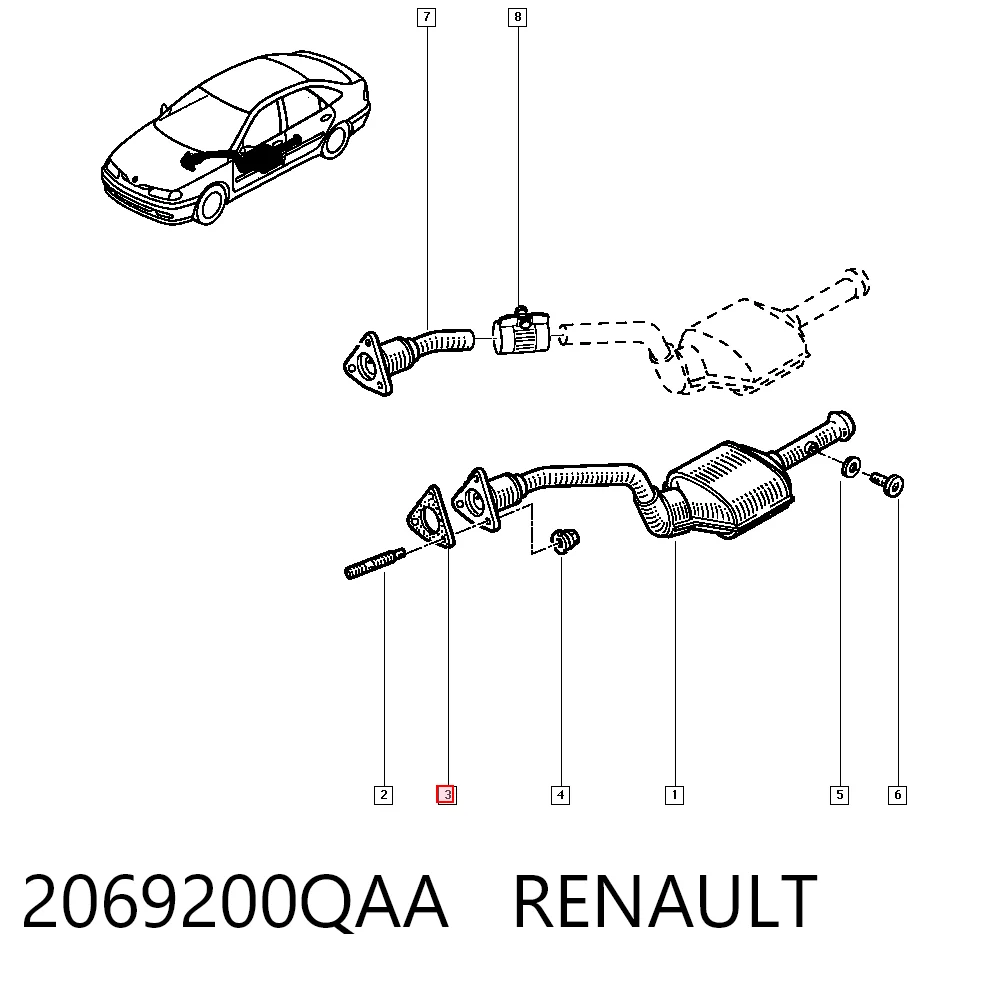Junta de tubo de escape silenciador Renault Clio III hatchback comprar en España