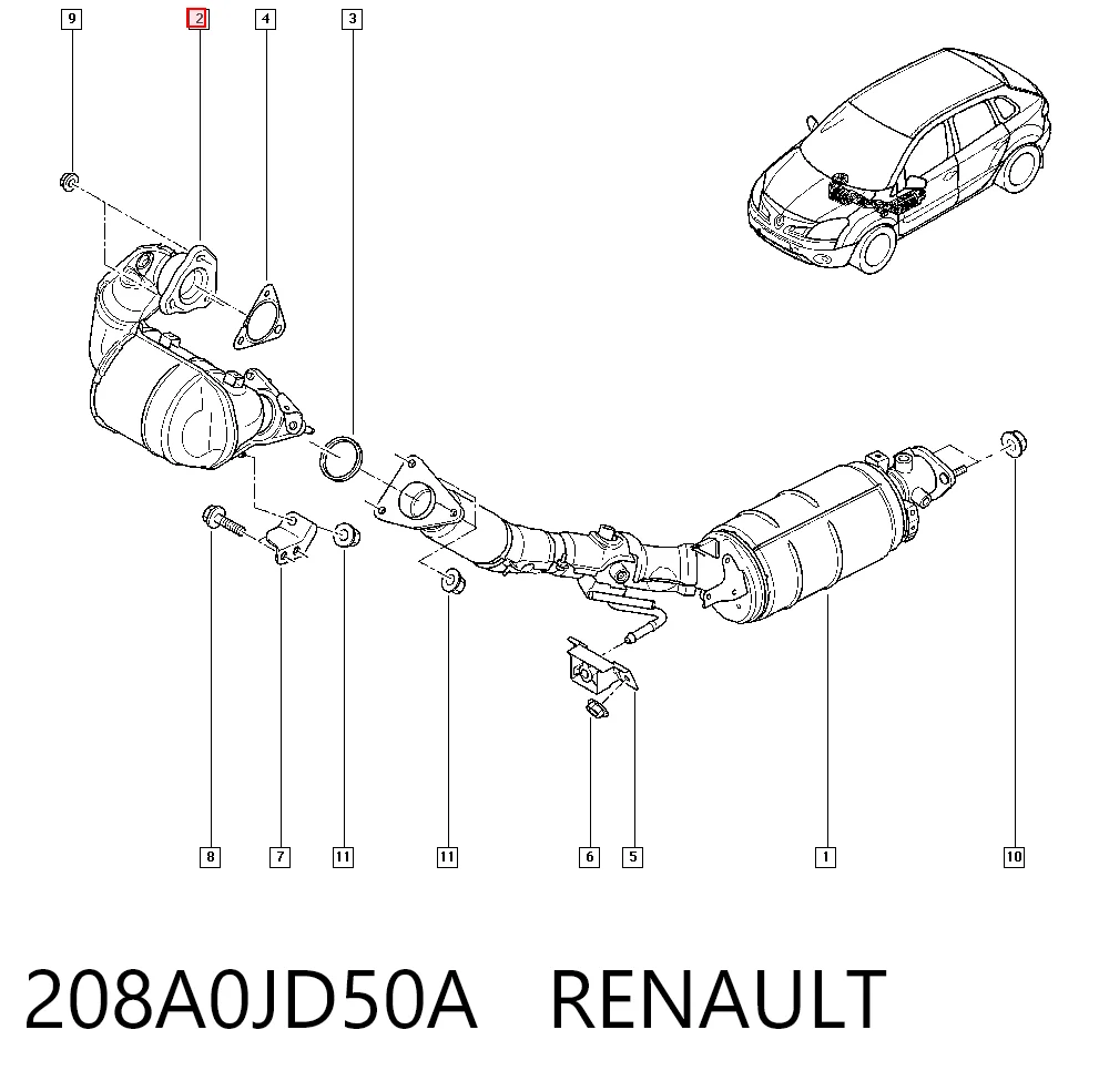 Catalizador de gasolina y diésel Nissan X-Trail  (2007-2014)