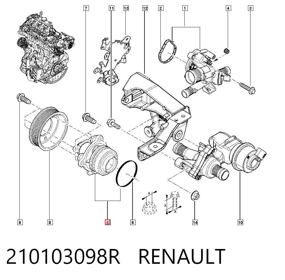 Comprar Bomba de agua Renault Master III FV a bajo precio