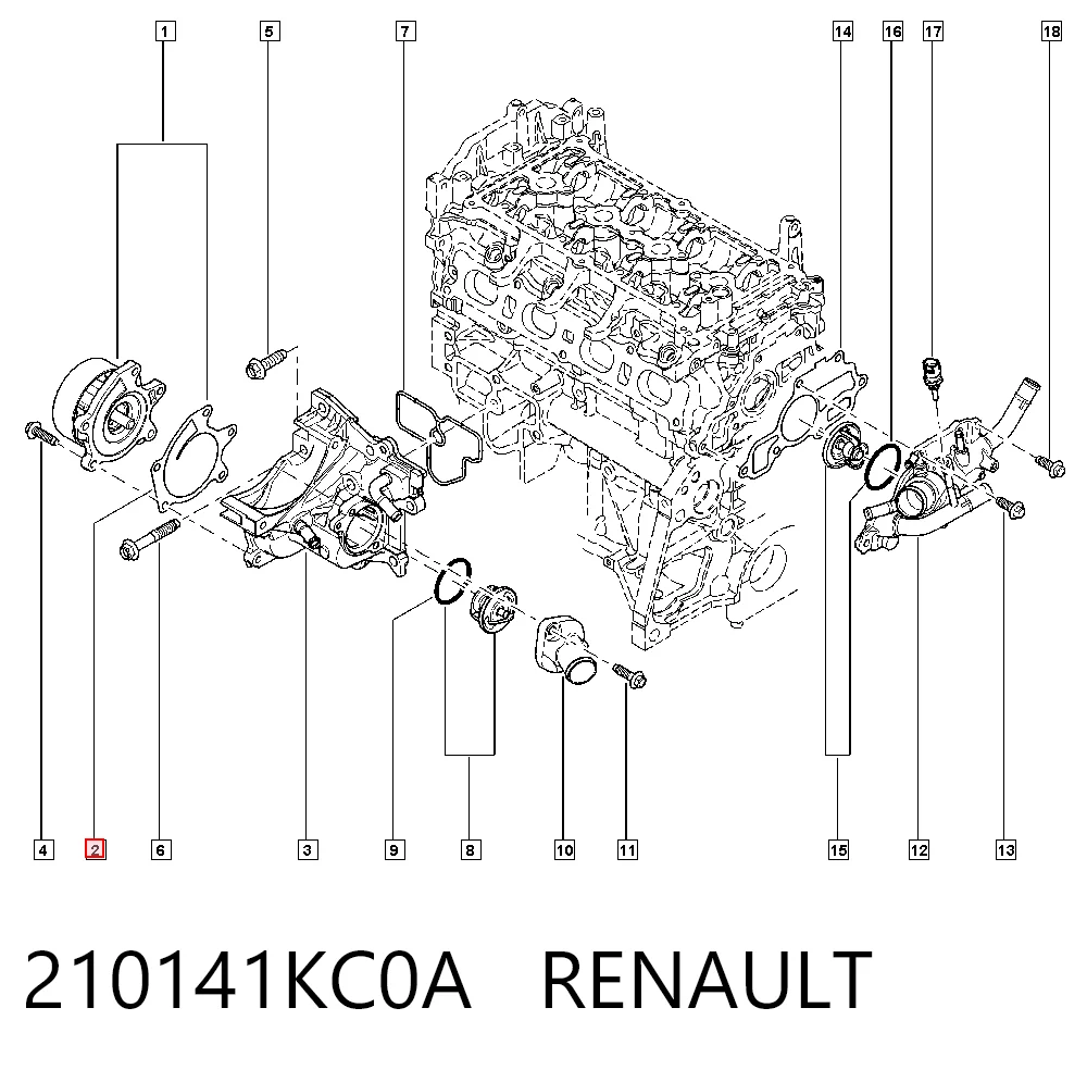 Comprar Junta de bomba de agua Renault CAPTUR II HF a bajo precio