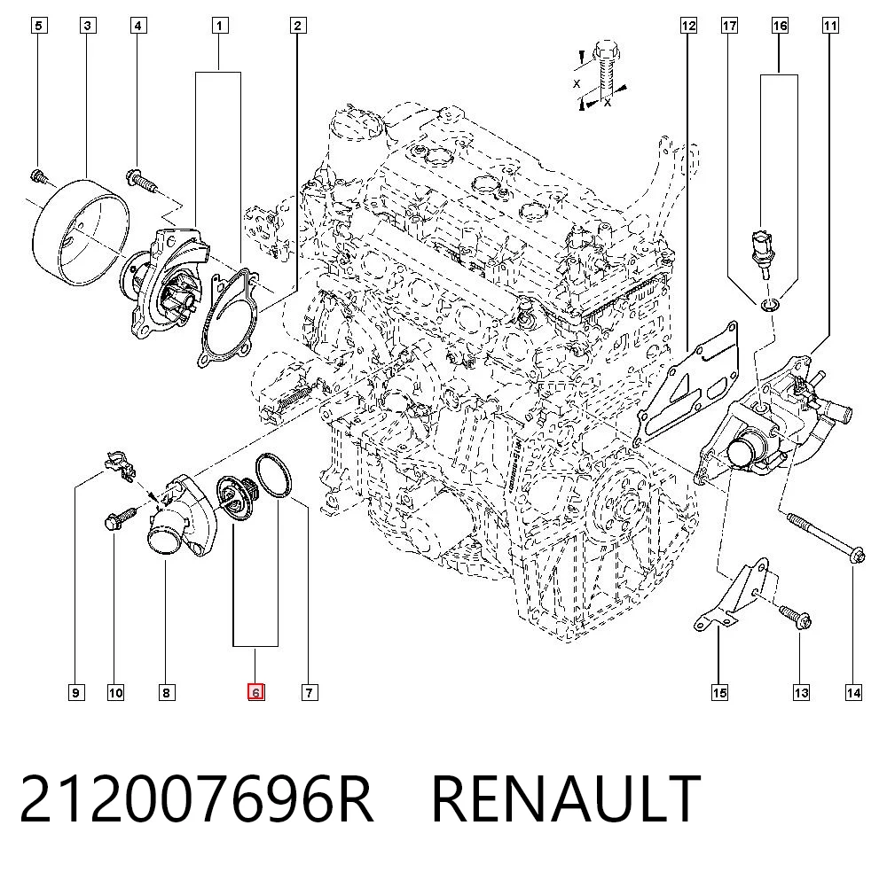 Termostato RENAULT 212007696R