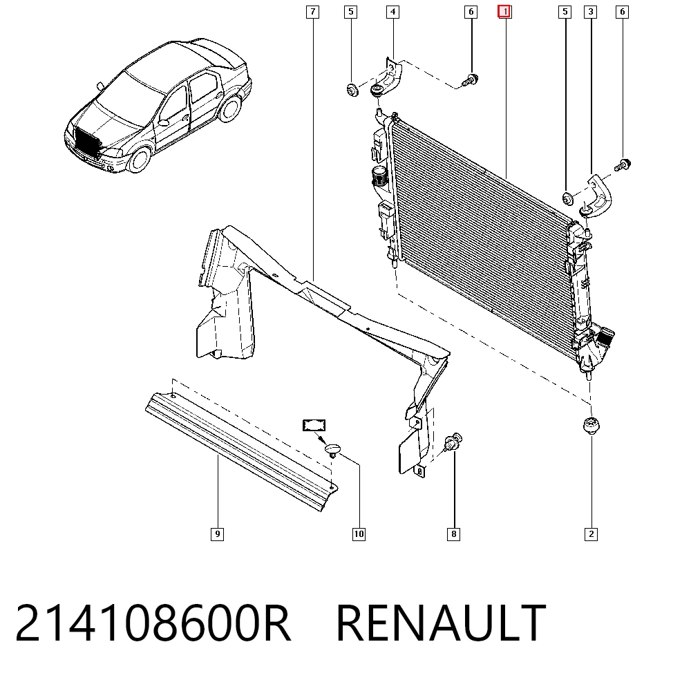Refrigeración del motor Dacia Logan  (2004-2012)