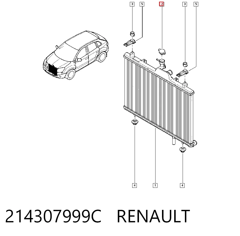 Precio del repuesto Tapón del radiador JUKE  hatchback