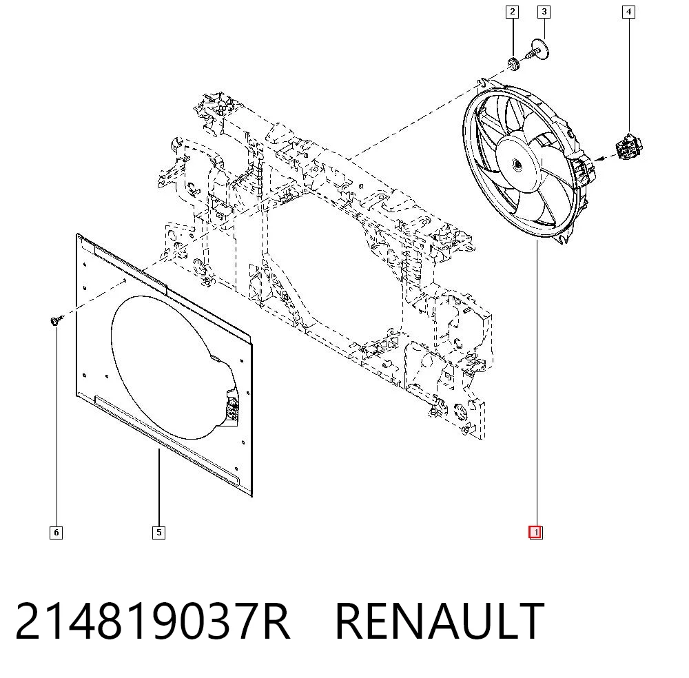 Electroventilador del motor Renault Fluence  (2010-2026)