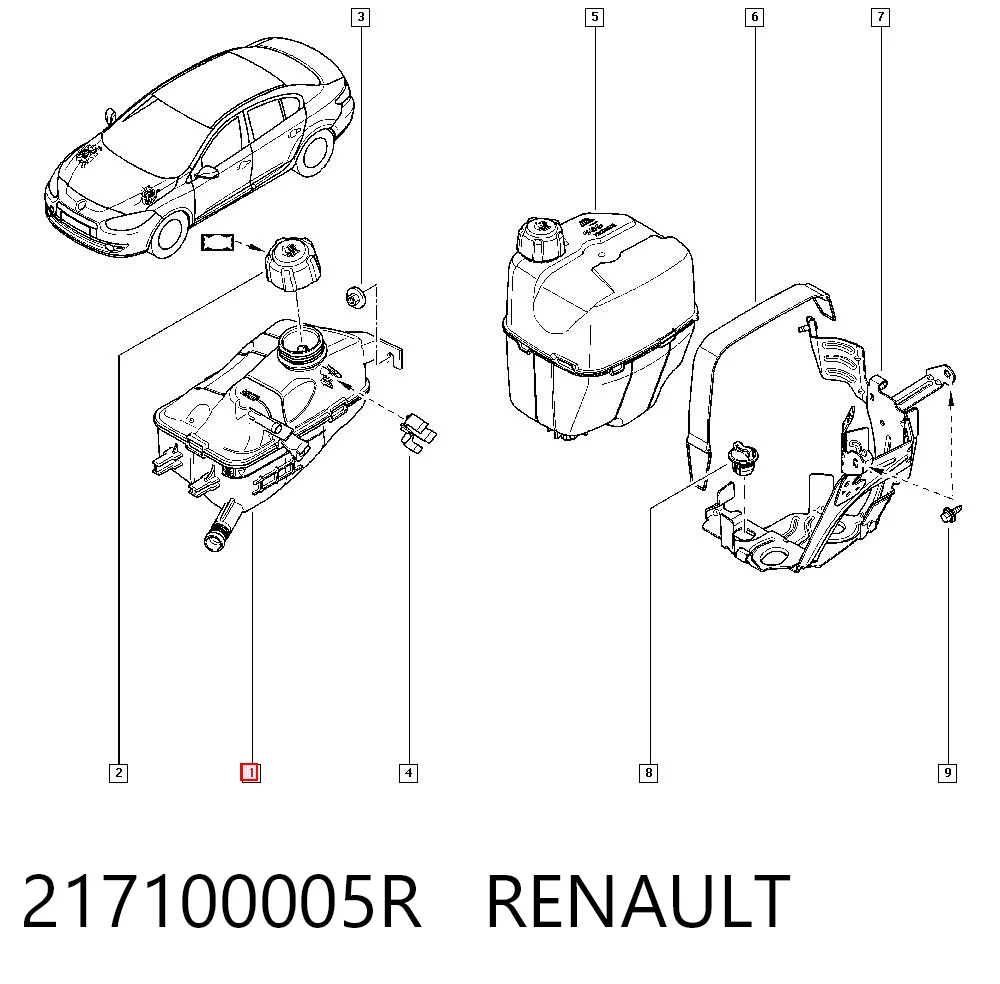 Depósito de expansión Renault Scenic III (2009-2016)