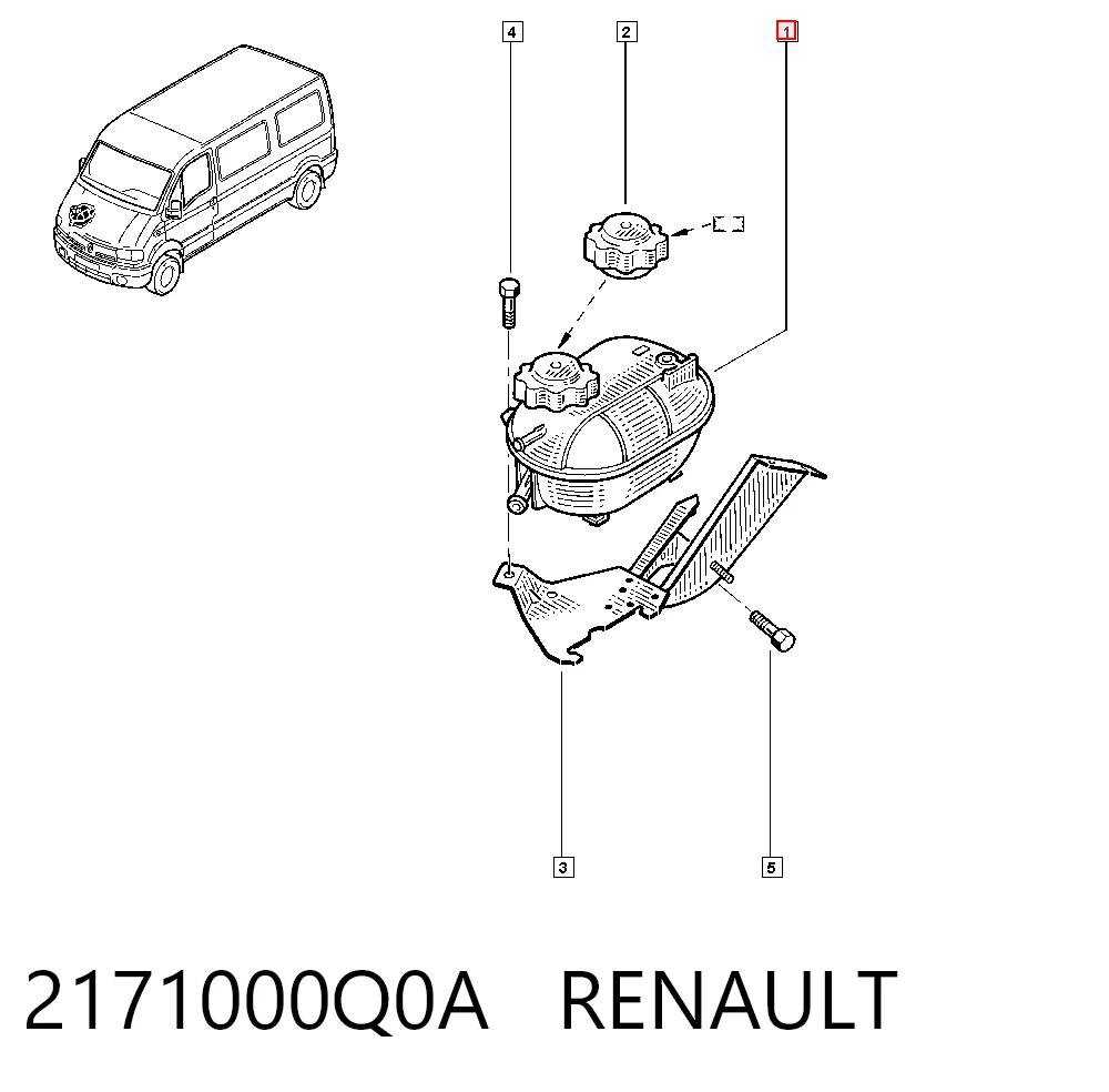 Botella de refrigeración Renault Master II furgoneta comprar en España