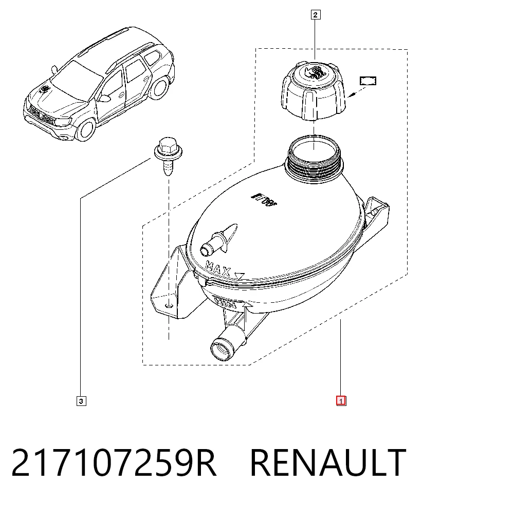 Comprar Depósito de expansión del sistema de refrigeración Renault CAPTUR II HF a bajo precio