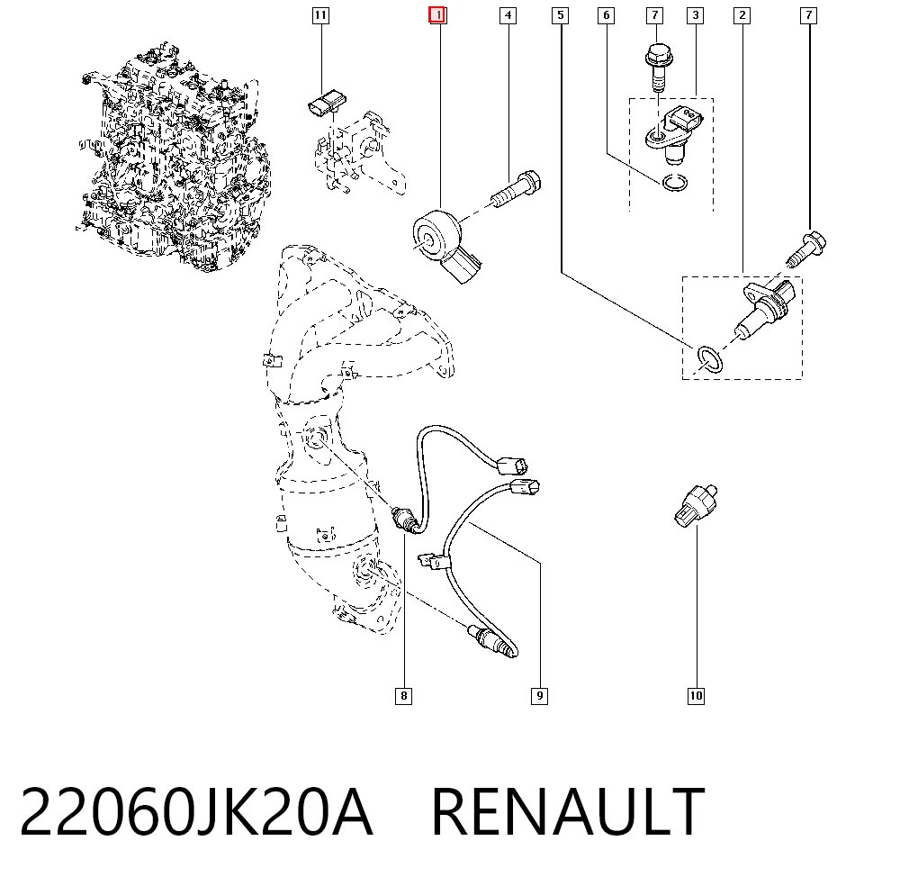 Sensor de detonación para Nissan Murano  Z51