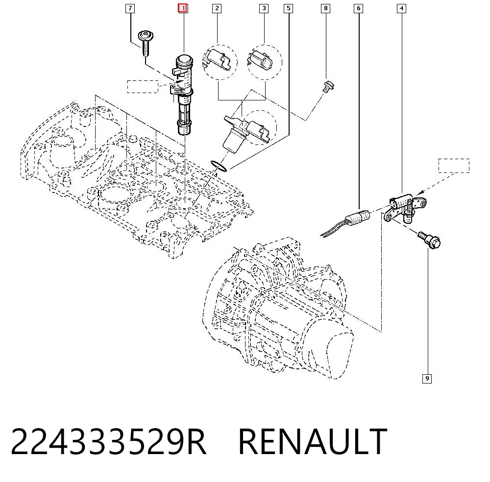 224333529R Renault (RVI) Bobina de ignición