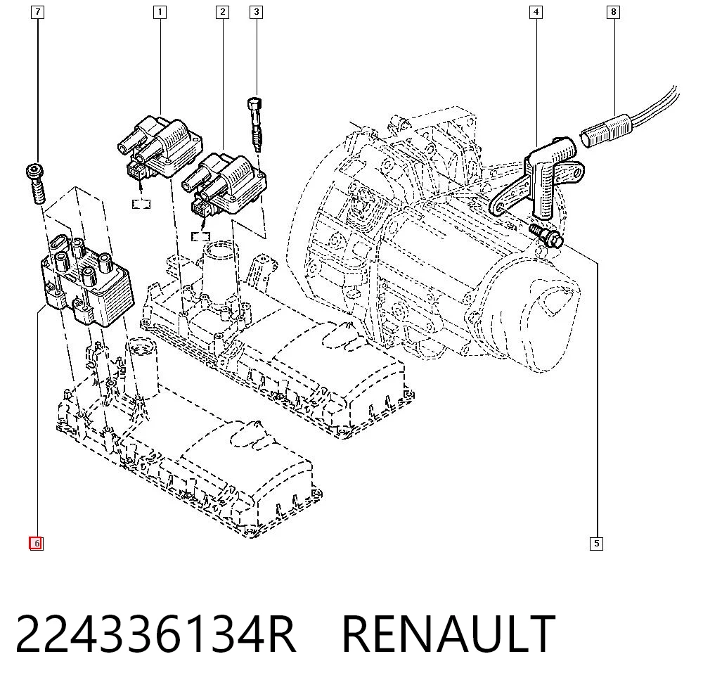 Bobina de encendido Renault Clio II furgoneta comprar en España