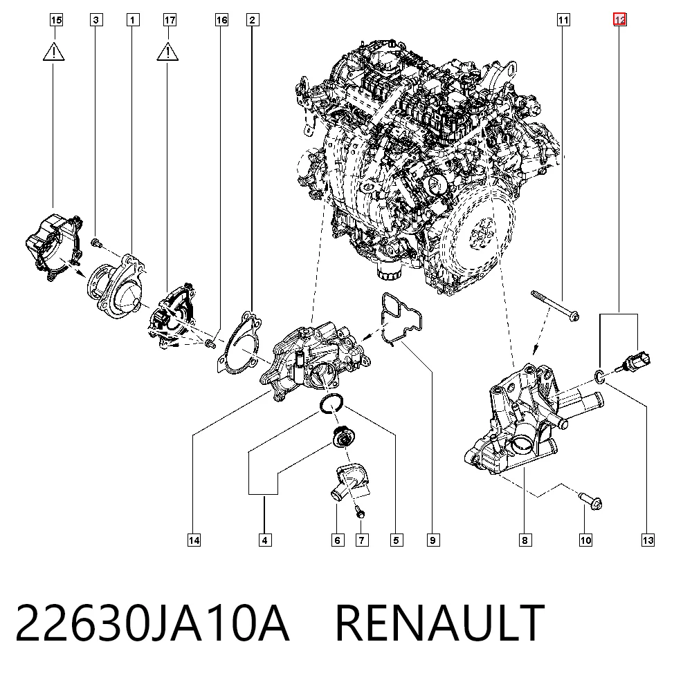 Sensor de temperatura del motor Infiniti Q50  sedán comprar en España