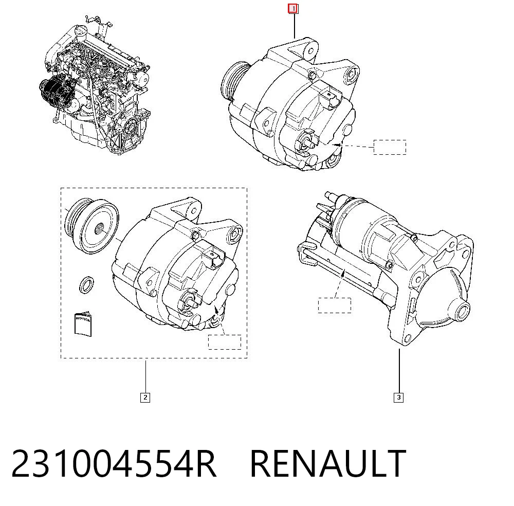 Alternador del motor Renault DUSTER II desde 215,67 €