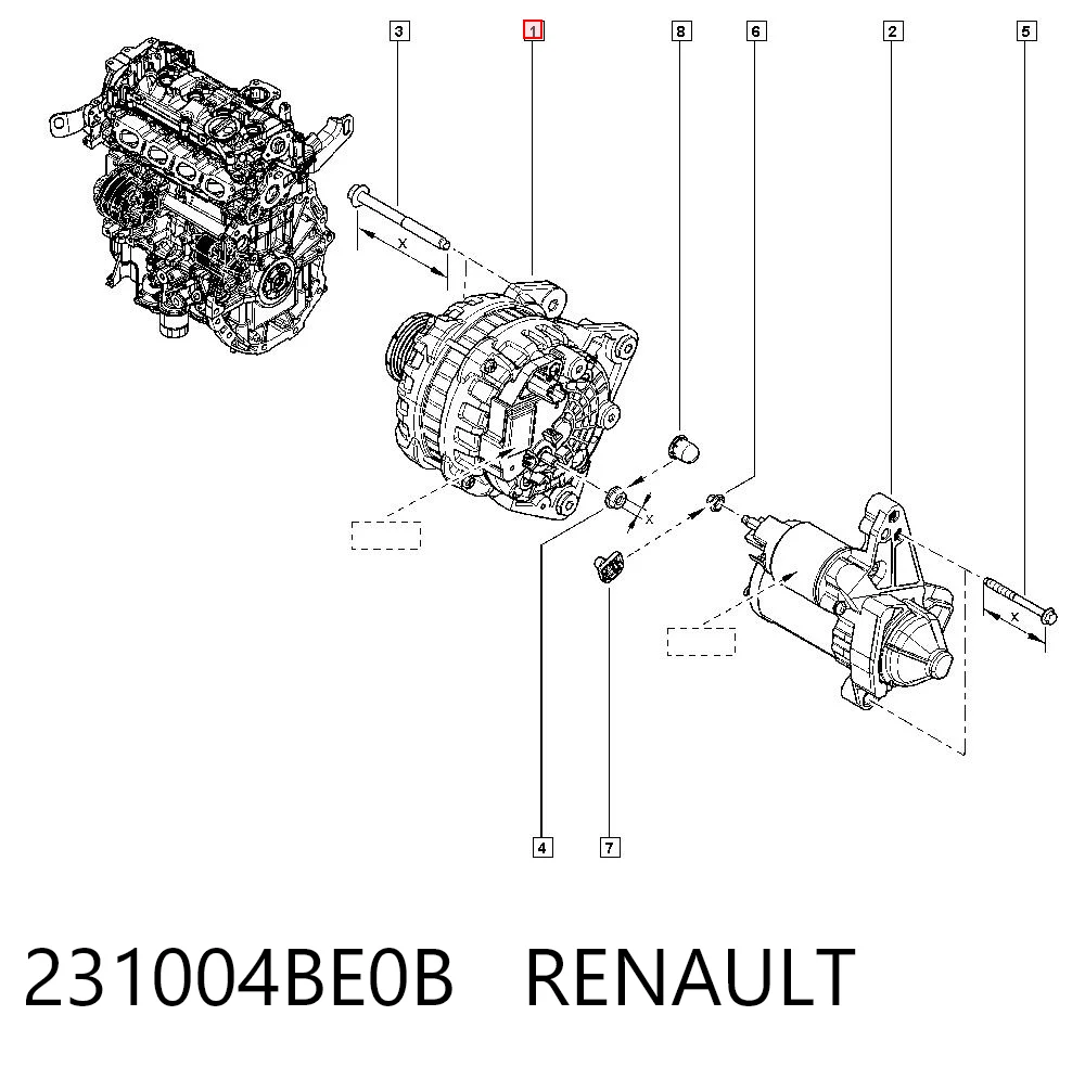 Generador para Renault Scenic IV (R9)