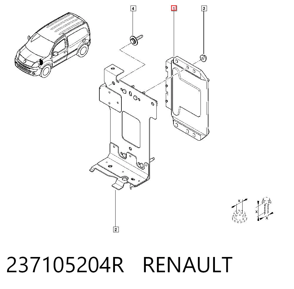 Módulo de control del motor (ECU) 237105204R RENAULT