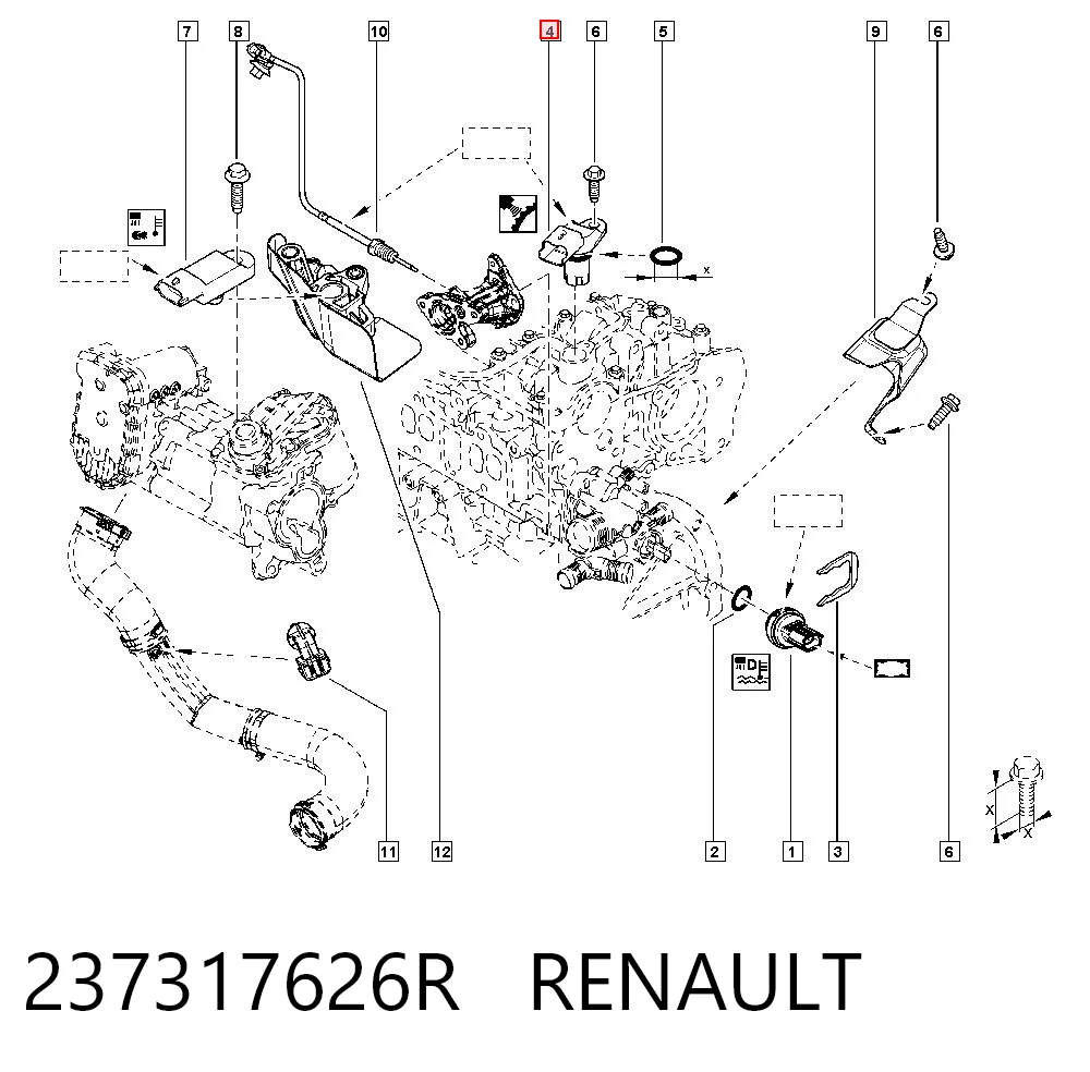 Sensor posición arbol de levas Renault Clio IV (2012-2021)