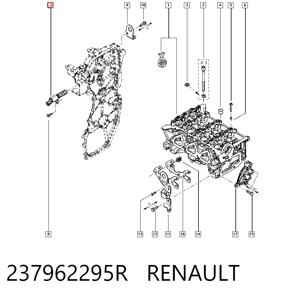 237962295R Renault (RVI) Válvula control, ajuste de levas