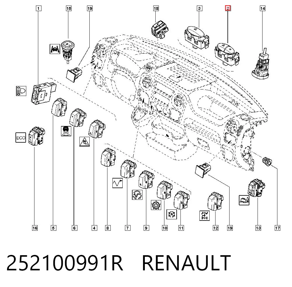 Comprar Botón de emergencia Renault Master III JV a bajo precio