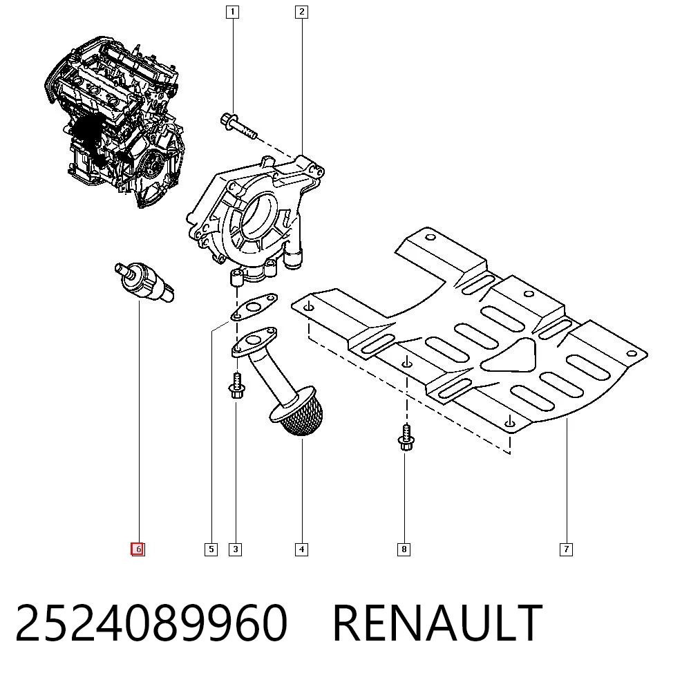 2524089960 Renault (RVI) Indicador de presión del aceite