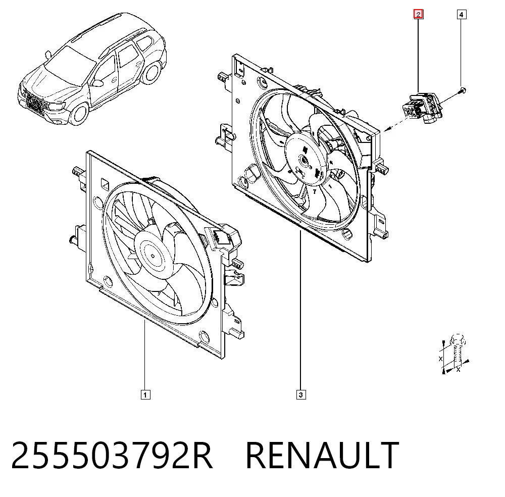 255503792R Renault (RVI) Regulador de velocidad del ventilador de refrigeración (unidad de control)
