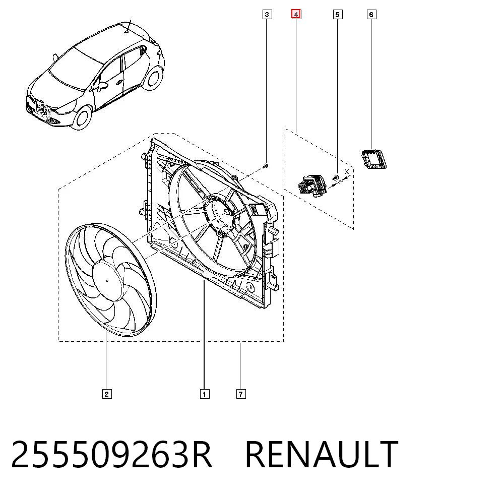 255509263R Renault (RVI) Regulador de velocidad del ventilador de refrigeración (unidad de control)