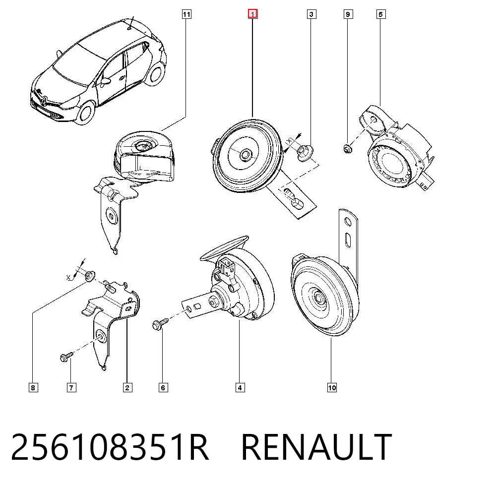 Claxon para Renault Master III FV