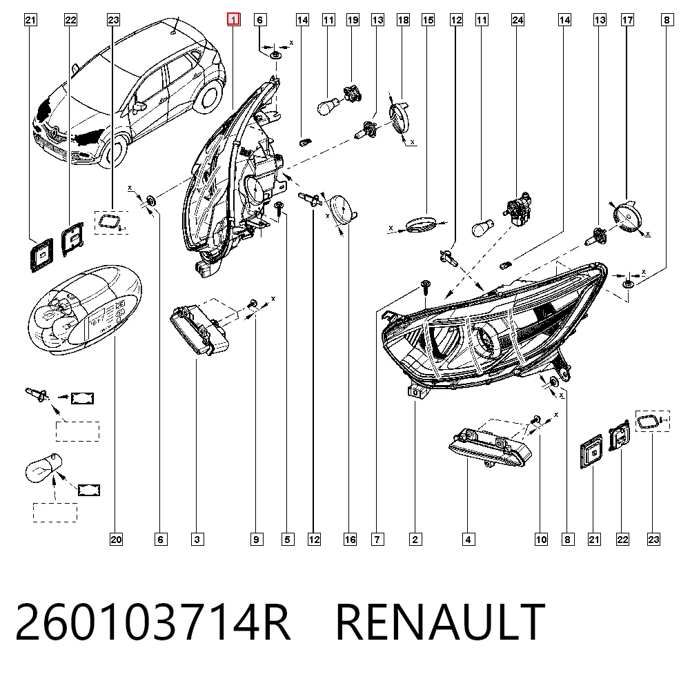 LPO541 Magneti Marelli Luz derecha