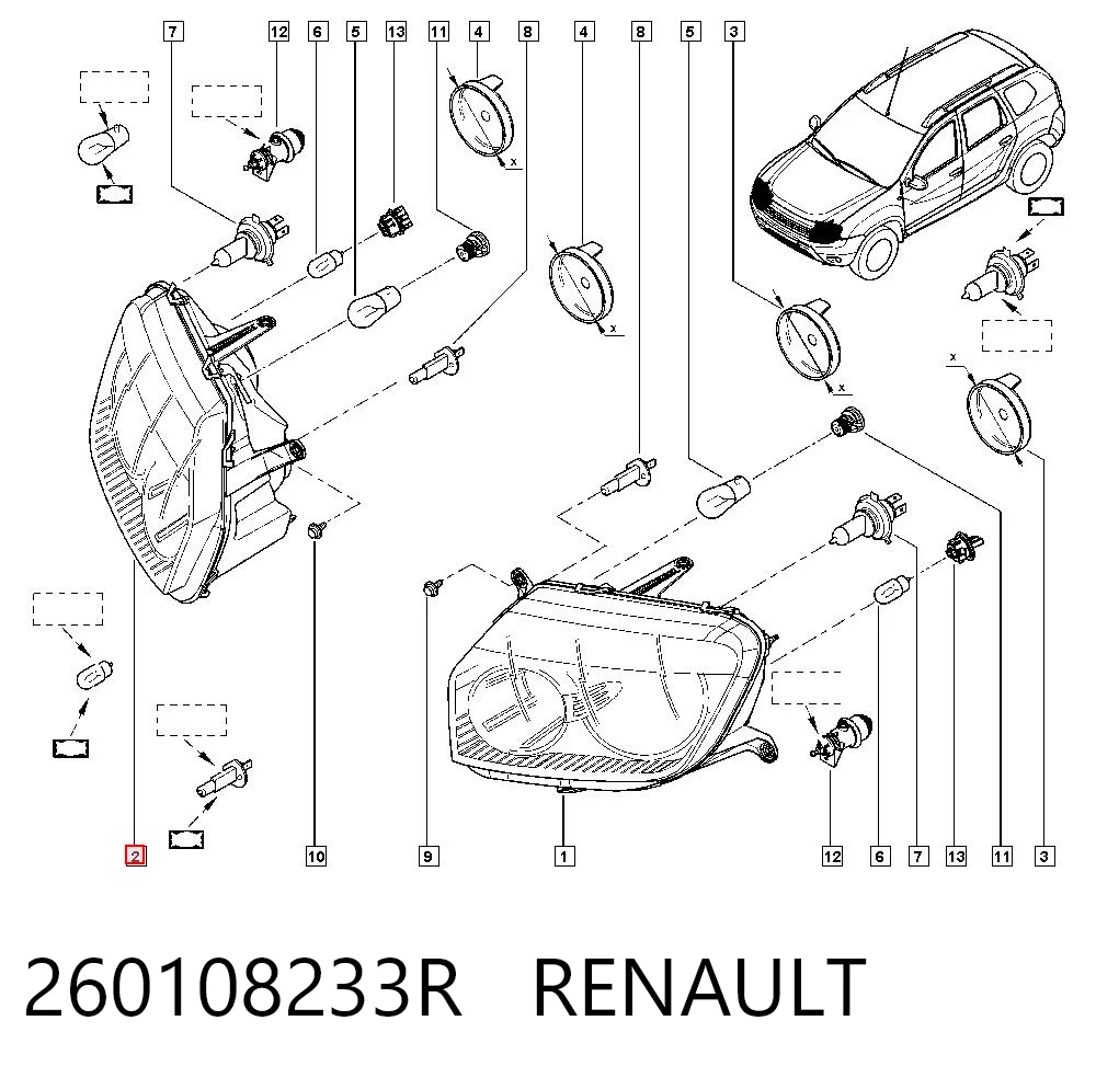 Comprar Faro derecho Dacia Duster  HS a bajo precio
