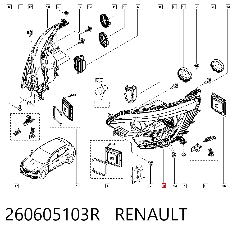Comprar Faro izquierdo Renault Megane IV LV a bajo precio