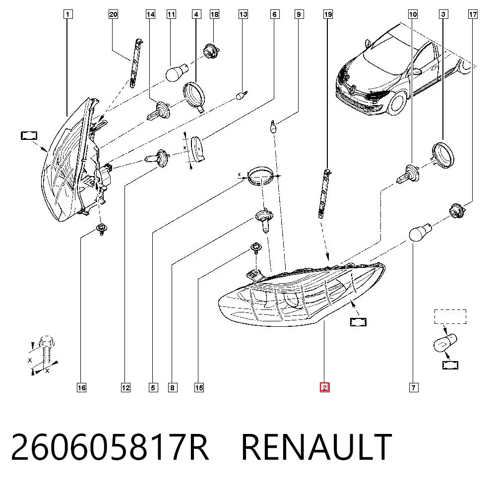 Faro izquierdo LPO842 Magneti Marelli