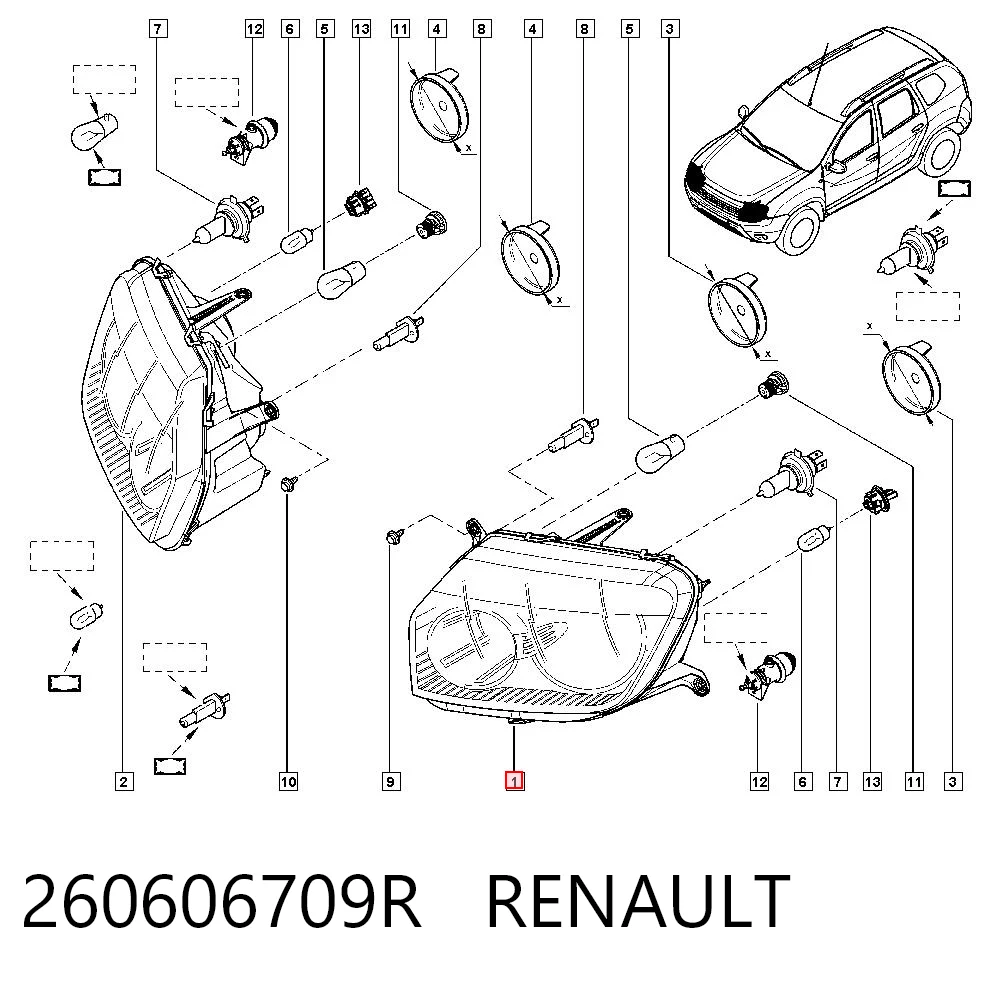 Comprar Faro izquierdo Renault DUSTER I HS a bajo precio